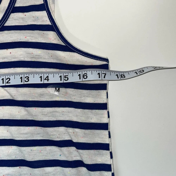 Maurices NWT 24/7 White & Blue Striped Flecked Forever Tank Top Medium Women’s - Picture 7 of 11